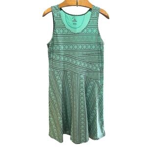 PrAna ~ Green and Brown Sleeveless Summer Dress